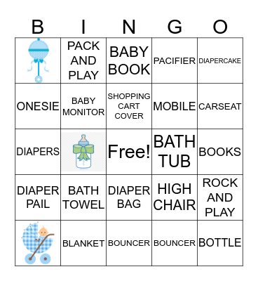 BABY SHOWER BINGO Card