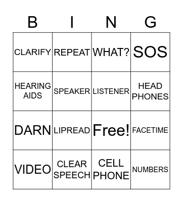 Listening to the TV and on the Phone Bingo Card
