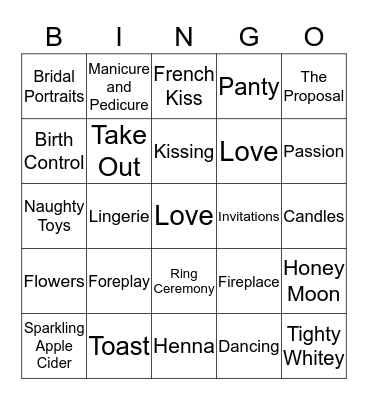 Keep Calm and Marry On Bingo Card