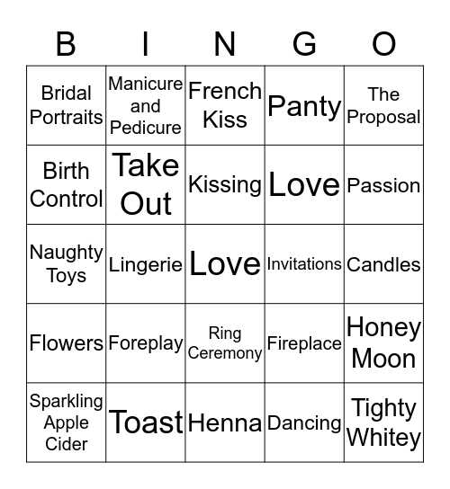 Keep Calm and Marry On Bingo Card
