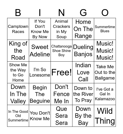 Singo Bingo Card