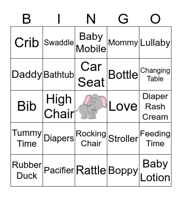 Baby Schmitt! Bingo Card