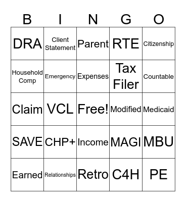 MAGI BINGO Card