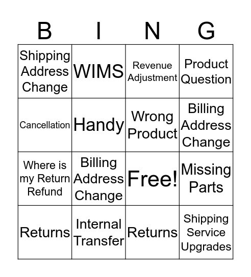 Email Wrap Bingo Card