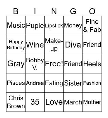 35 Fine!! Bingo Card
