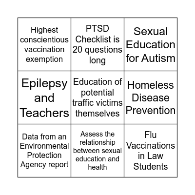 Poster Bingo Card