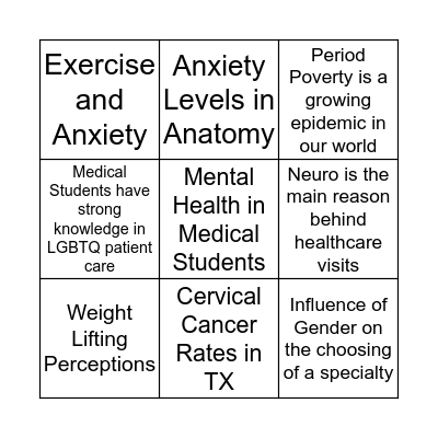 Poster Bingo Card