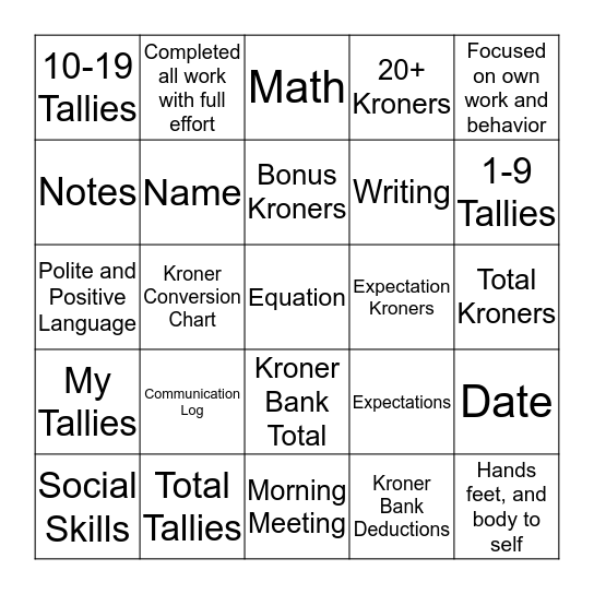 Bingo Card