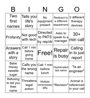 Trying to be FUN people Bingo Card