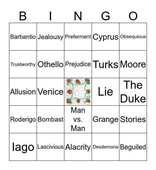 Othello Act 1 Bingo Card