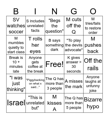 Nat Sec Bingo!!!  Bingo Card