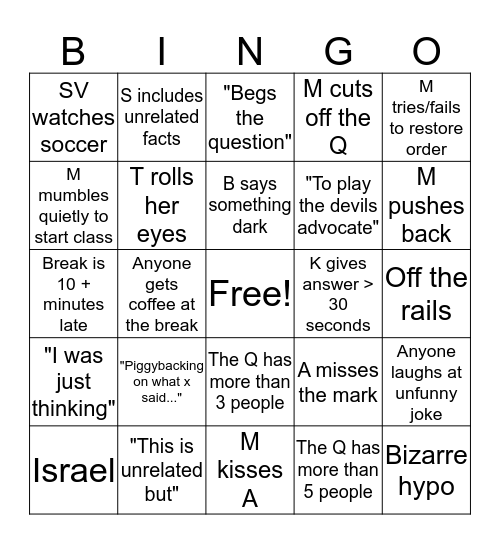 Nat Sec Bingo!!!  Bingo Card