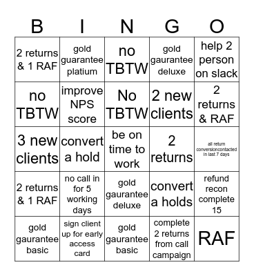 Income tax Bingo Card
