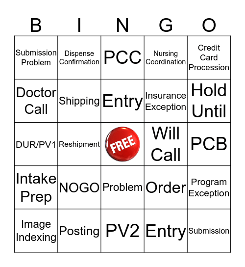 Lifecycle Bingo Card