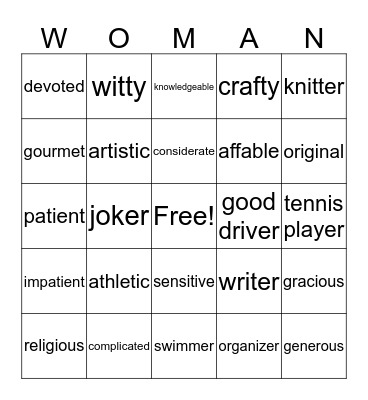 MYSTERY Bingo Card