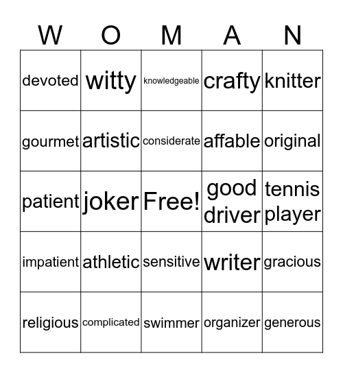 MYSTERY Bingo Card