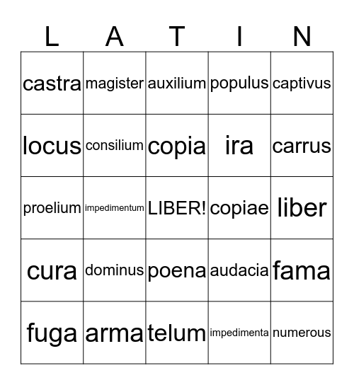 War Vocab 3/18/19 ver 2 Bingo Card