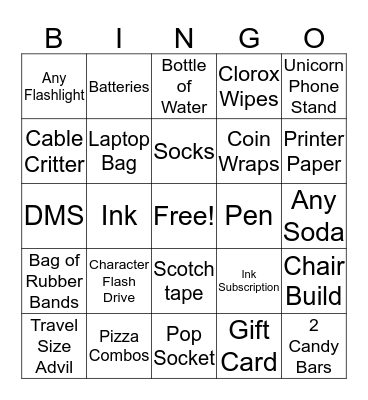 AOV Bingo Card
