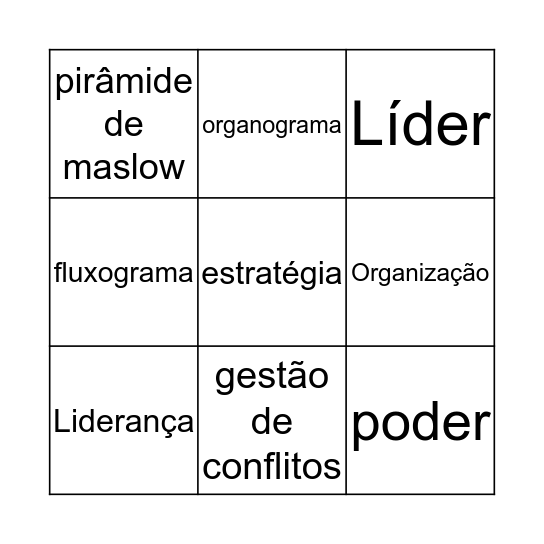 Gestão de Equipes Bingo Card