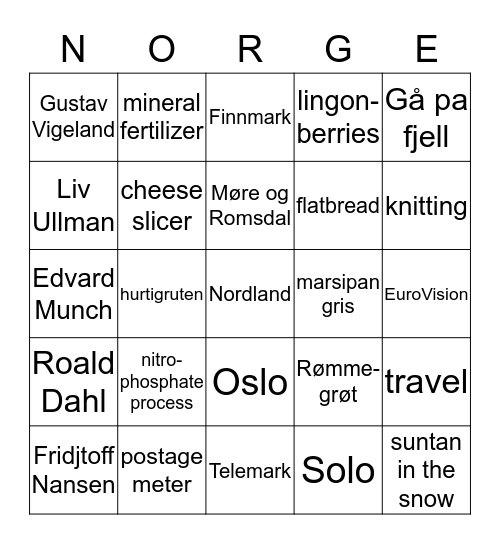 DoN RGJ #53 Bingo Card