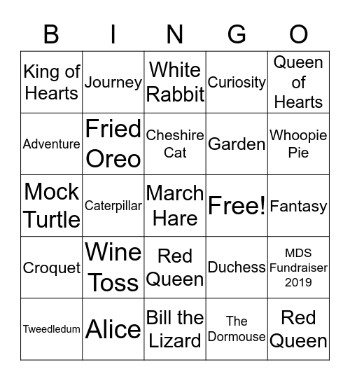 A Mad Tea Party! Bingo Card