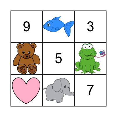 Bingo Numeros y Colores Bingo Card