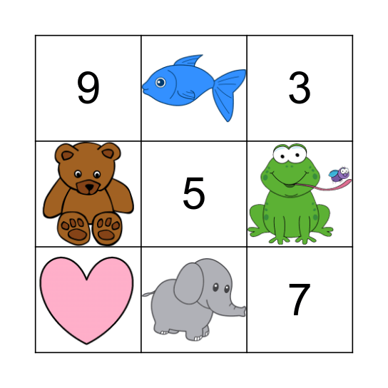 Bingo Numeros y Colores Bingo Card