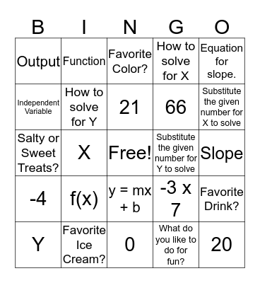 Bingo Card