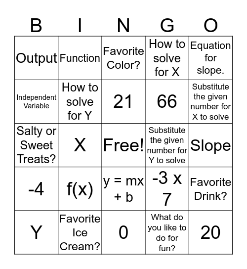 Bingo Card