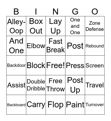 March Madness  Bingo Card