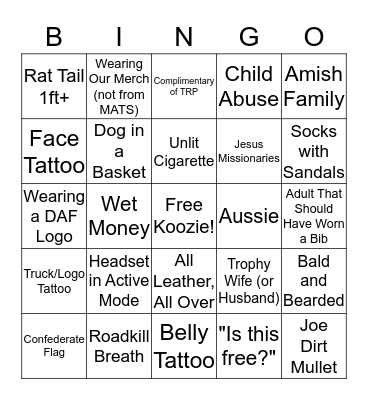 MATS BINGO Card