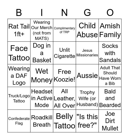 MATS BINGO Card