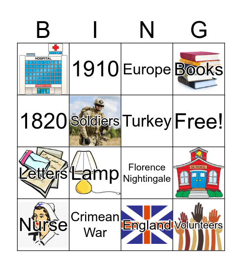 Florence Nightingale Bingo Card