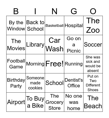 Inference Bingo Card