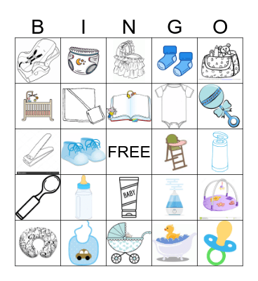 Baby Shower Bingo Card