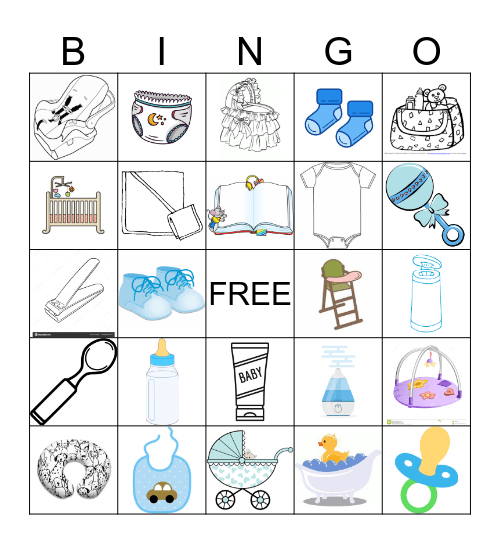 Baby Shower Bingo Card