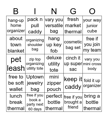 THIRTY-ONE BINGO Card