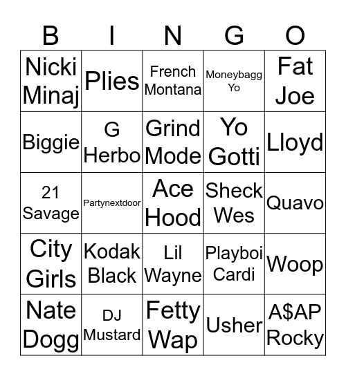 Vibe N Bingo Card