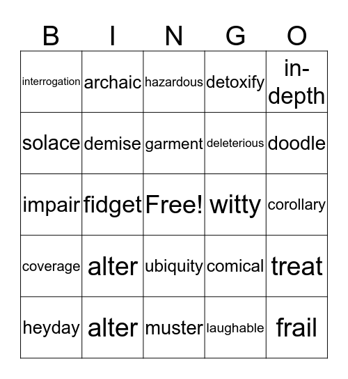 DO YOU KNOW ?? Bingo Card