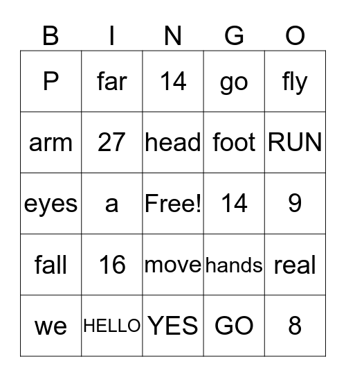 Amazon Go Bingo Card