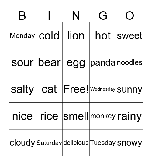 Fun time! Bingo Card