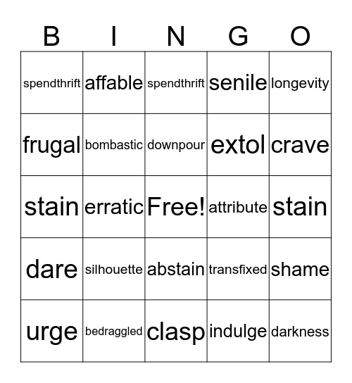 Do You Know Bingo Card 