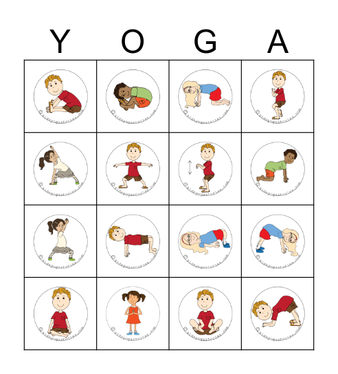 Yoga! Bingo Card