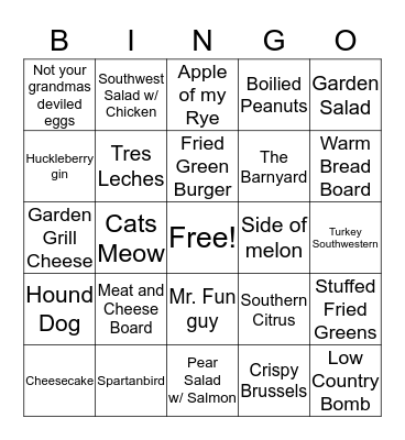 Springo Bingo Card