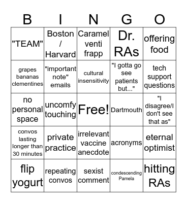 Dr. Bingo Card