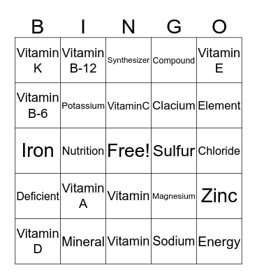 Bingo Card