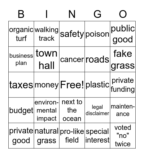 STM Field Bingo! Bingo Card