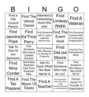 Breaking the Glass BINGO Card