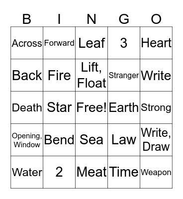 Bingo Card