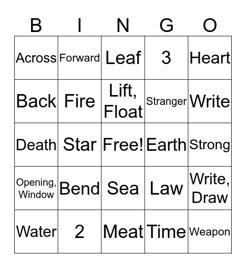 Bingo Card